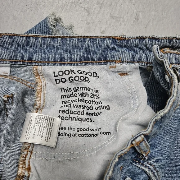 Cotton-On Sz 8 Denim Micro Mini Recycled Cotton Pocket Skirt Preppy Y2K Style . - Picture 4 of 7